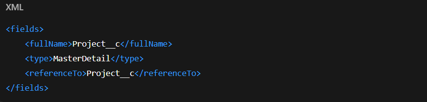 Minimal Metadata Code Snippet In Salesforce Junction Object